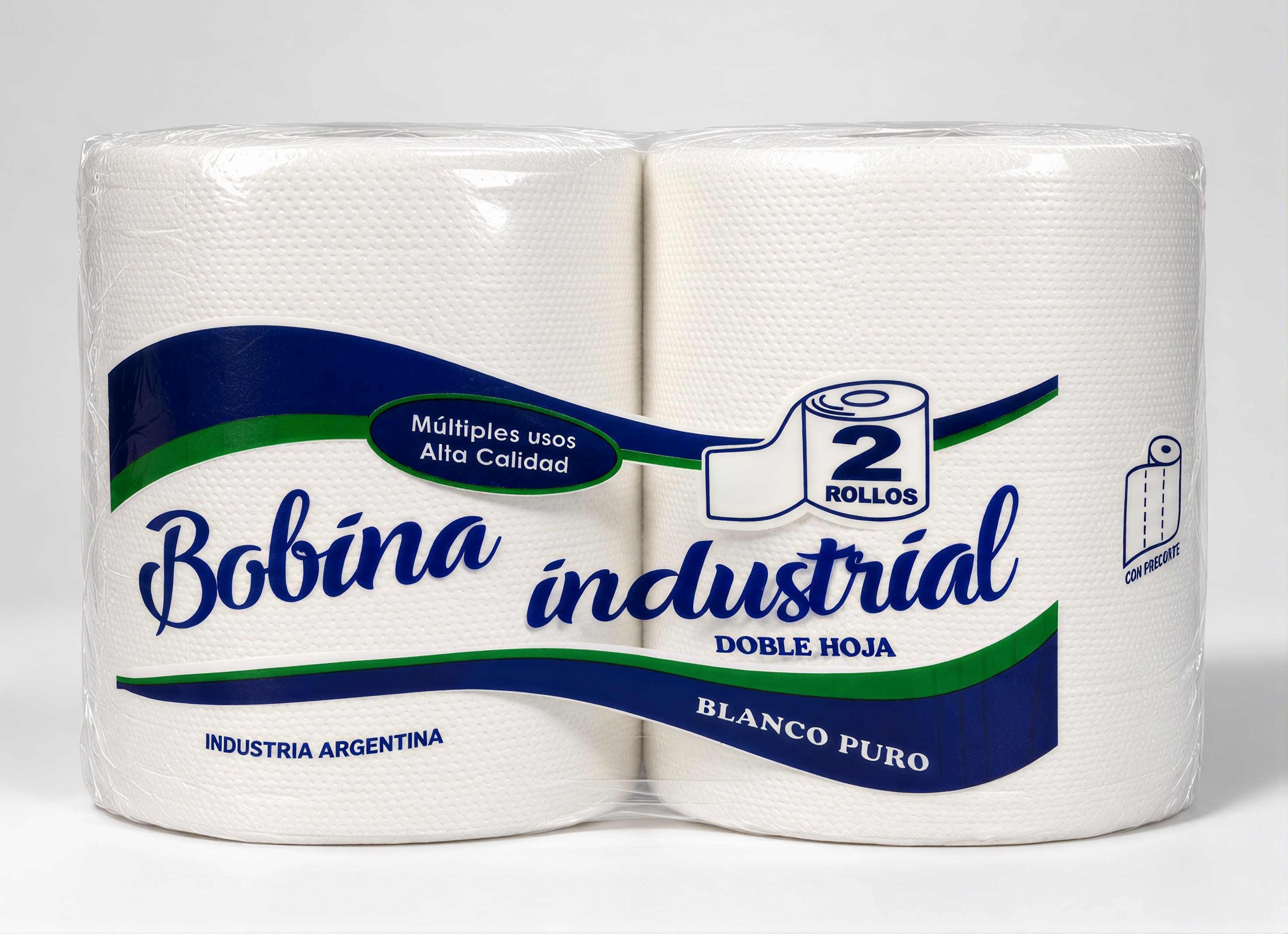 Pack de 2 bobinas industriales de doble hoja