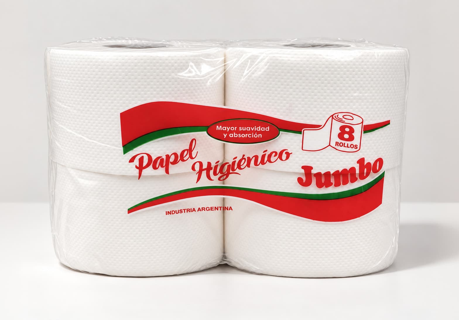 Pack de papel higiénico institucional blanco premium de 8 rollos